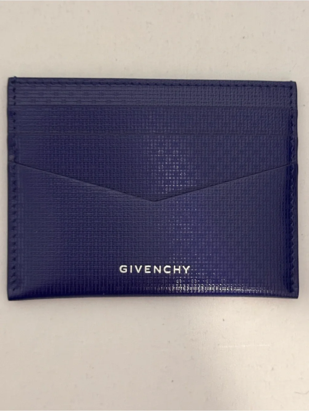 Saks Fifth Avenue Navy Leather Card & Key Holder